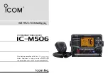 Preview for 1 page of Icom IC-M506 Instruction Manual