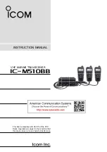 Icom IC-M510BB Instruction Manual preview
