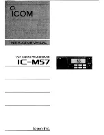 Preview for 1 page of Icom IC-M57 Instruction Manual