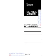Preview for 1 page of Icom IC-M602 Service Manual