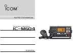 Preview for 1 page of Icom IC-M604 Instruction Manual