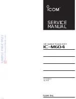 Preview for 1 page of Icom IC-M604 Service Manual