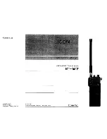 Предварительный просмотр 1 страницы Icom IC-M7 Instruction Manual