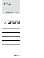 Preview for 1 page of Icom IC-M700PRO Instruction Manual