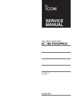 Icom IC-M700PRO Servise Manual preview