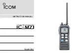 Icom IC-M71 Instruction Manual предпросмотр