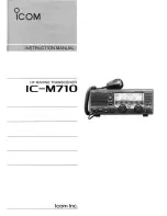 Предварительный просмотр 1 страницы Icom IC-M710 Instruction Manual