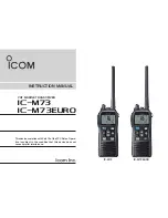 Preview for 1 page of Icom IC-M73 Instruction Manual