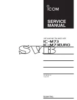 Предварительный просмотр 1 страницы Icom IC-M73 Service Manual