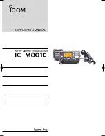 Icom IC-M801E Instruction Manual preview