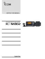 Icom IC-M802 Instruction Manual preview