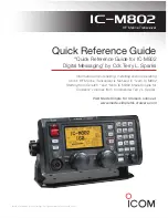 Icom IC-M802 Quick Reference Manual preview