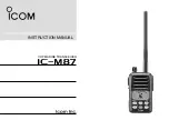 Preview for 1 page of Icom IC-M87 Instruction Manual
