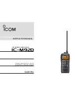 Preview for 1 page of Icom IC-M92D Instruction Manual