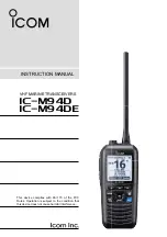 Icom IC-M94DE Instruction Manual preview