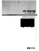 Icom IC-PS15 Instruction Manual preview