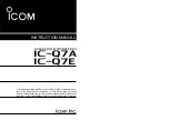 Preview for 1 page of Icom IC-Q7A Instruction Manual