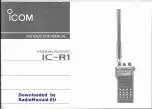 Icom IC-R1 Instruction Manual preview