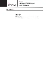 Preview for 1 page of Icom IC-R20 Service Manual