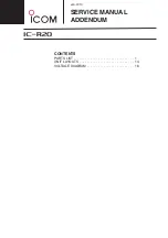 Предварительный просмотр 1 страницы Icom IC-R20 Service Manual