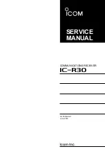 Предварительный просмотр 1 страницы Icom IC-R30 Service Manual