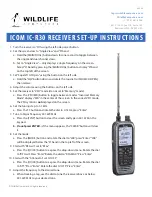 Предварительный просмотр 1 страницы Icom IC-R30 Setup Instructions