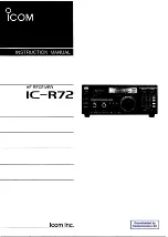 Icom IC-R72 Instruction Manual preview