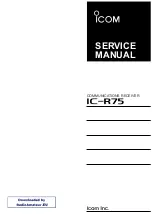 Предварительный просмотр 1 страницы Icom IC-R75 Service Manual