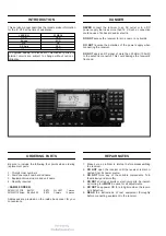 Предварительный просмотр 2 страницы Icom IC-R75 Service Manual