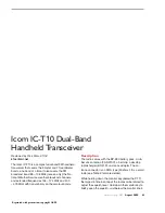 Preview for 1 page of Icom IC-T10 Manual