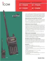 Предварительный просмотр 1 страницы Icom IC-T22A Instruction Manual