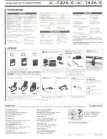 Preview for 2 page of Icom IC-T22A Instruction Manual