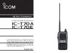 Предварительный просмотр 1 страницы Icom IC-T70A Instruction Manual