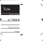 Preview for 1 page of Icom IC-T81 Instruction Manual