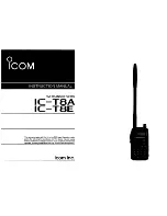 Icom IC-T8A Instruction Manual предпросмотр