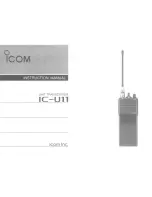 Предварительный просмотр 1 страницы Icom IC-U11 Instruction Manual