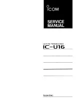 Preview for 1 page of Icom IC-U16 Service Manual