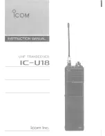 Предварительный просмотр 1 страницы Icom IC-U18 Instruction Manual