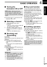 Предварительный просмотр 13 страницы Icom IC-U20SR Basic Manual