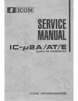 Preview for 1 page of Icom IC-u2A Service Manual