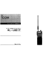 Предварительный просмотр 1 страницы Icom IC-U81T Instruction Manual