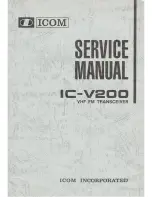 Icom IC-V200 Service Manual предпросмотр