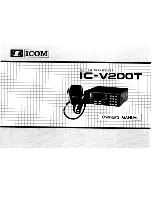 Предварительный просмотр 1 страницы Icom IC-V200T Owner'S Manual