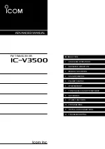 Preview for 1 page of Icom IC-V3500 Advanced Manual