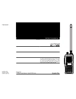 Preview for 1 page of Icom IC-V8 Instruction Manual
