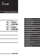 Preview for 3 page of Icom IC-V80 Instruction Manual
