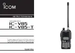 Icom IC-V85 Instruction Manual предпросмотр