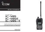 Preview for 1 page of Icom IC-V85E Instruction Manual