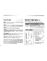 Preview for 4 page of Icom IC-W21A Instruction Manual