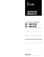 Preview for 1 page of Icom IC-W31A Service Manual
